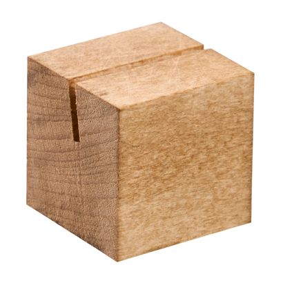 Držák karet SQUARE šikmá zasouvací štěrbina | 30 x 30 mm | Bukové dřevo | null