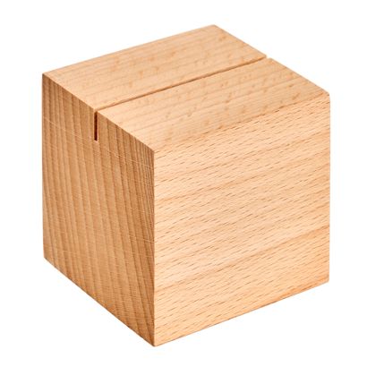 Card holder SQUARE
 straight insertion slot | 60 x 60 mm | beech wood | oiled