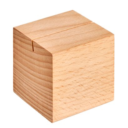 Držák karet SQUARE šikmá zasouvací štěrbina | 60 x 60 mm | Bukové dřevo | olejovaný