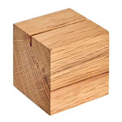Držák karet SQUARE rovná zasouvací štěrbina | 60 x 60 mm | Dubové dřevo | olejovaný