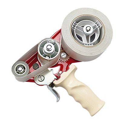 Hand dispenser for double-sided adhesive tissue tapes up to 50 mm roll width 
