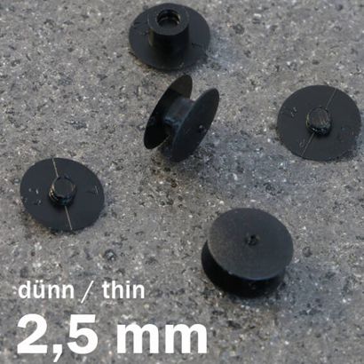 Plastic snap rivets with flat head null | 10 mm | 2,5 mm