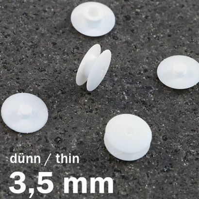 Plastic snap rivets with flat head null | 10 mm | 3,5 mm