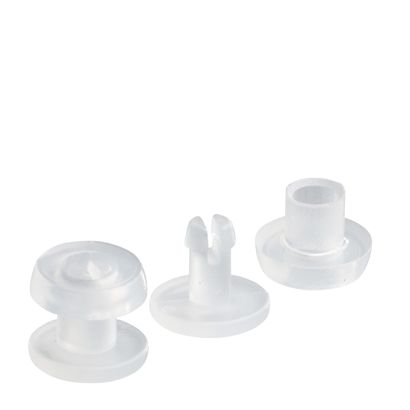 Snap rivets with thick head transparent  | 5 mm