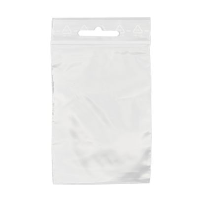 Zip lock bags, with euro hole, PE foil 50 µm | 60 x 80 mm 