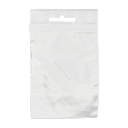 Zip sáček, s euro otvorem, PE folie 80 x 120 mm | 90 µm