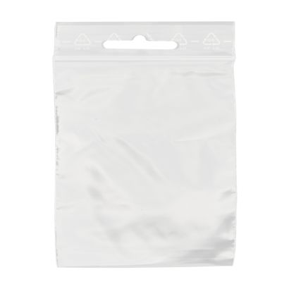 Zip lock bags, with euro hole, PE foil 50 µm | 90 x 110 mm 