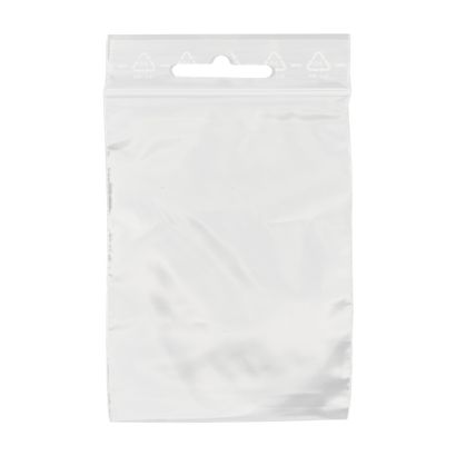 Zip lock bags, with euro hole, PE foil 50 µm | 100 x 150 mm 