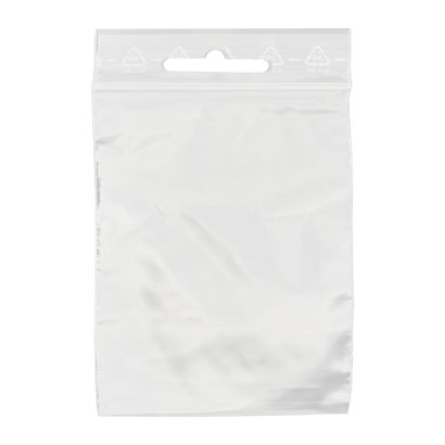Zip lock bags, with euro hole, PE foil 115 x 155 mm | 50 µm