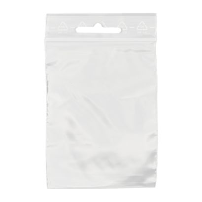 Zip lock bags, with euro hole, PE foil 120 x 170 mm | 90 µm