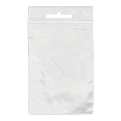 Zip lock bags, with euro hole, PE foil 90 µm | 220 x 310 mm 