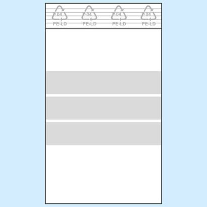 Zip lock bags, with labelling strips, PE foil 40 x 60 mm | 50 µm