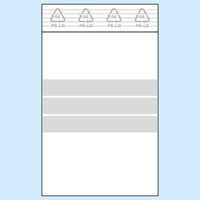 Zip lock bags, with labelling strips, PE foil 70 x 100 mm | 90 µm