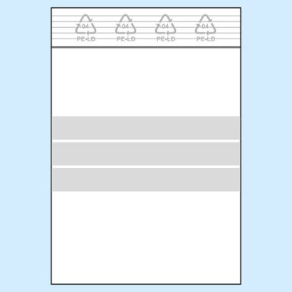 Zip lock bags, with labelling strips, PE foil 75 x 90 mm | 50 µm