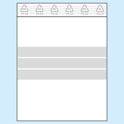 Zip lock bags, with labelling strips, PE foil 100 x 125 mm | 50 µm