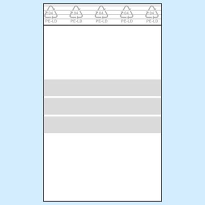 Zip lock bags, with labelling strips, PE foil 100 x 150 mm | 90 µm