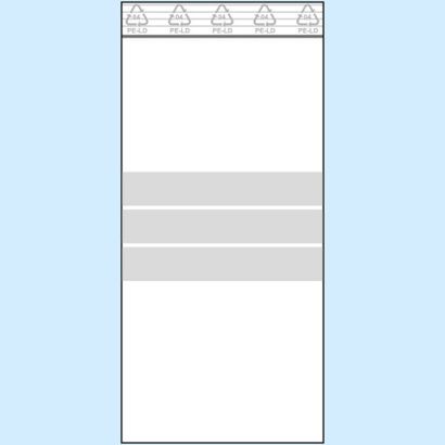Zip sáček, s popisovacími proužky, PE folie 100 x 220 mm | 90 µm