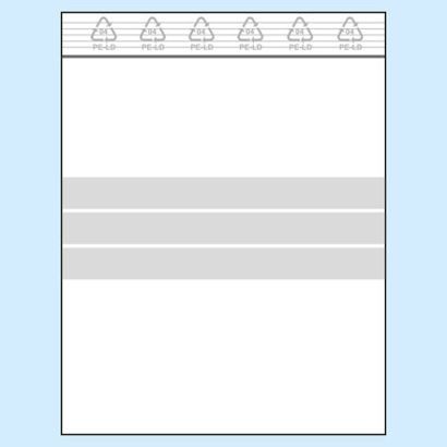 Zip lock bags, with labelling strips, PE foil 150 x 180 mm | 50 µm