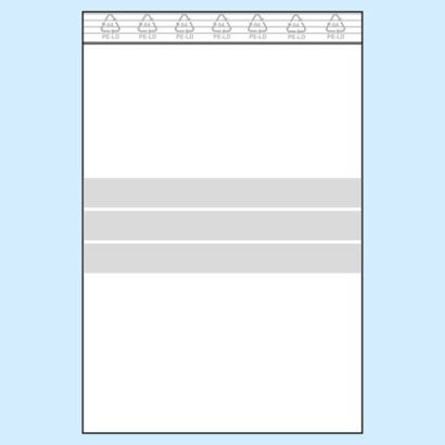 Zip lock bags, with labelling strips, PE foil 180 x 250 mm | 90 µm
