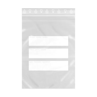 Dental Zip lock bag 180 x 250 mm, with additional pocket, PE foil 50 micron 