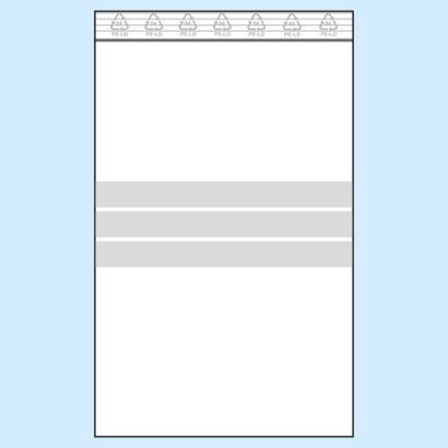Zip lock bags, with labelling strips, PE foil 200 x 300 mm | 90 µm