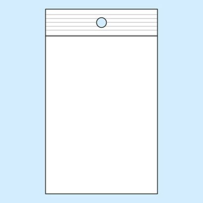 Zip sáček, s kulatým otvorem, PP folie 70 x 100 mm