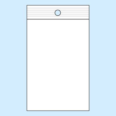 Zip sáček, s kulatým otvorem, PP folie 80 x 120 mm