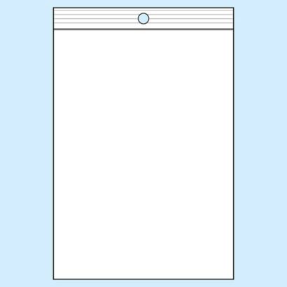 Zip lock bags, with round hole, PP foil 160 x 220 mm
