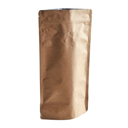 Sáček s plochým dnem s ochranným aroma ventilkem 170 x 310 mm  | hnědá  | Kraftový papír|Hliník|PP 