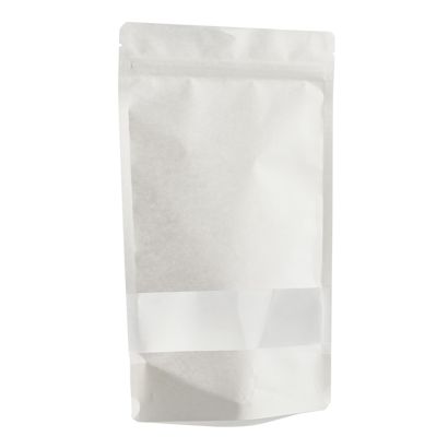 Sáček s plochým dnem, kraftový papír s průhledným okénkem 130 x 225 mm | null