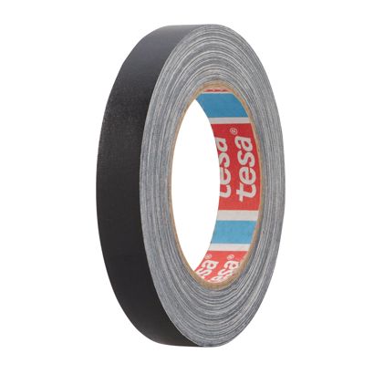 Prémiová tkaná páska tesa 4651, s plastovou povrchovou vrstvou 19 mm | černá 