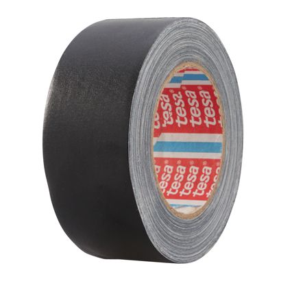 Prémiová tkaná páska tesa 4651, s plastovou povrchovou vrstvou 50 mm | černá 