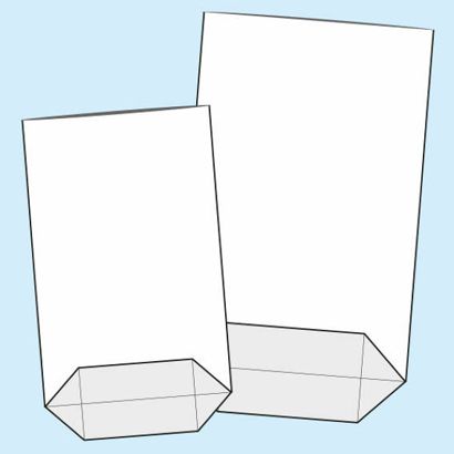 Cross bottom bags, OPP foil 