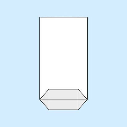 Sáček s křížovým dnem, OPP folie 75 x 130 mm
