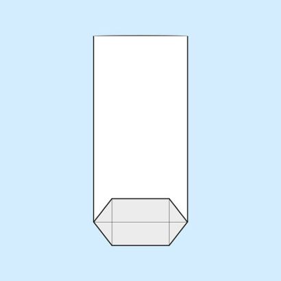 Cross bottom bags, OPP foil 95 x 190 mm
