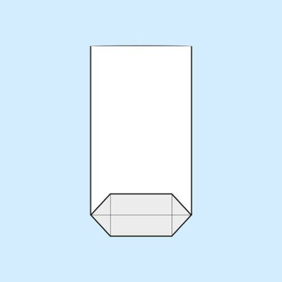 Cross bottom bags, OPP foil 115 x 190 mm
