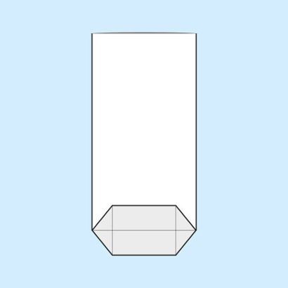 Cross bottom bags, OPP foil 120 x 225 mm
