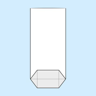 Cross bottom bags, OPP foil 125 x 250 mm