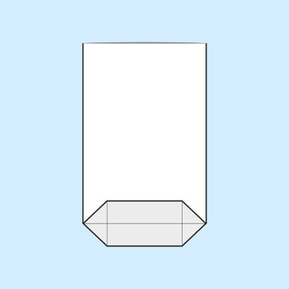 Sáček s křížovým dnem, OPP folie 145 x 210 mm