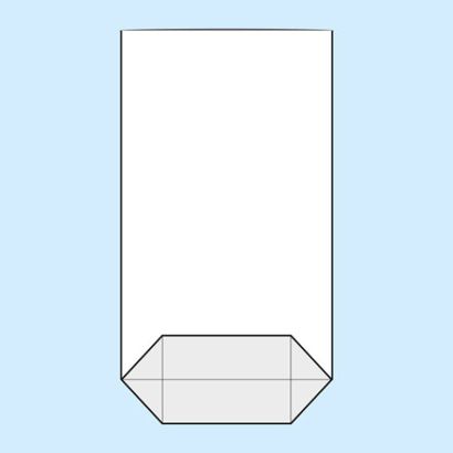 Cross bottom bags, OPP foil 160 x 270 mm