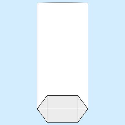 Cross bottom bags, OPP foil 160 x 330 mm