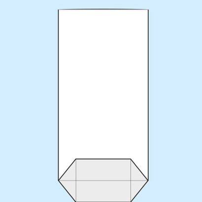 Cross bottom bags, OPP foil 180 x 340 mm