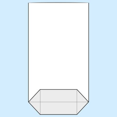Cross bottom bags, OPP foil 230 x 375 mm