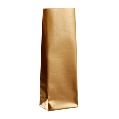 Sáček s blokovým dnem zlatý 105 x 65 x 297 mm