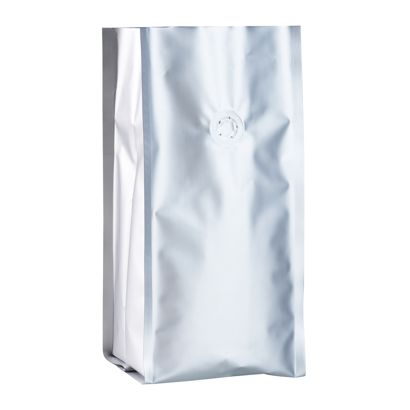 Sáček na kávu s ochranným aroma ventilkem, stříbrný 290 x 120 mm