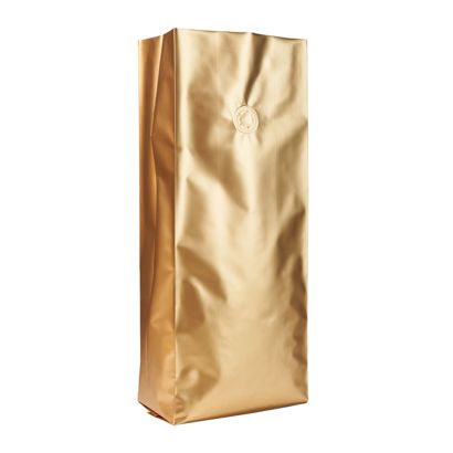 Sáček s bočními záhyby a ochranným aroma ventilkem, zlatý 380 x 130 mm 
