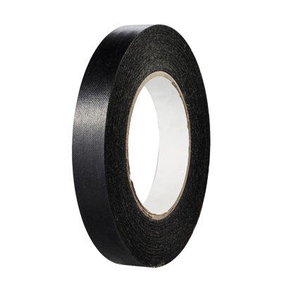 Lemovací lepicí páska za nejlepší cenu, speciální papír, plátěná struktura černá  | 19 mm