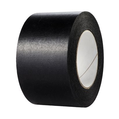 Lemovací lepicí páska za nejlepší cenu, speciální papír, plátěná struktura černá  | 75 mm