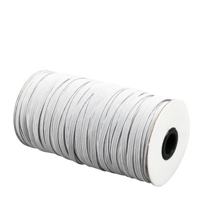 Flat elastic band 5 mm white  | 100 m