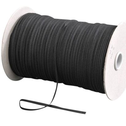 Flat elastic band 5 mm black  | 500 m